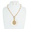 GLASS BEAD NECKLACE W/ END TASSEL PENDANT