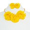 3 FABRIC FLOWER NECKLACE SET