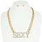 FASHION SEXY CHAIN NECKLACE EARRINGS SET