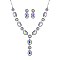 Bejeweled Crystal Necklace Earrings Set