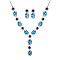 Bejeweled Crystal Necklace Earrings Set