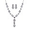 Bejeweled Crystal Necklace Earrings Set