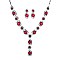 Bejeweled Crystal Necklace Earrings Set