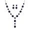 Bejeweled Crystal Necklace Earrings Set