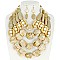 LOVELY MULTI LAYERED NECKLACE AND EARRINGS SET
