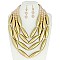 METALIC NECKLACE AND EARRINGS SET