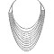 Glam Cr-g G Cr Rs 12 Row Layered Neck