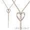 Elegant Vcr-g G Rs Triple Line Heart Neck