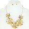 STYLISH FLOWER BIB NECKLACE AND EARRINGS SET