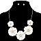 STYLISH FLOWER BIB NECKLACE AND EARRINGS SET