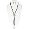 TRENDY COWBOY NECKTIE STEER SKULL PENDANT BOLO TIE NECKLACE AND EARRINGS SET