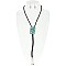 STYLISH COWBOY NECKTIE CACTUS TURQUOISE PENDANT BOLO TIE NECKLACE AND EARRINGS SET