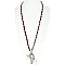 TRENDY KEY AND BEE PENDANT LANYARD NECKLACE