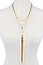 3-LAYER CHAIN TASSEL LONG NECKLACE SET