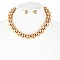 Copper Coated Beads Collar Choker Set