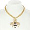 LARGE 2" BEE PENDANT & TOGGLE NECKLACE