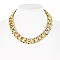 PAVE LINKED CUBAN CHAIN NECKLACE W STONES