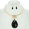 FASHIONABLE CHOKER SET LARGE TEARDROP PENDANT