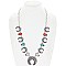 Western Semi Stone Aztec Charm Chain Link Necklace