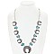 Western Semi Stone Aztec Charm Chain Link Necklace