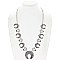 Western Semi Stone Aztec Charm Chain Link Necklace