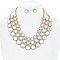 CHARMING CRYSTAL PAVE NECKLACE AND EARRINGS SET