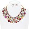 CHARMING CRYSTAL PAVE NECKLACE AND EARRINGS SET