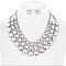 CHARMING CRYSTAL PAVE NECKLACE AND EARRINGS SET