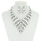 Symmetric V-Shape Rhinestone Necklace set MEZNBQ73