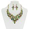 FASHIONABLE METAL RHINESTONE NECKLACE BIB SET SLNBQ75