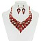 FASHIONABLE METAL RHINESTONE NECKLACE BIB SET SLNBQ75