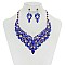 FASHIONABLE METAL RHINESTONE NECKLACE BIB SET SLNBQ75