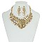 FASHIONABLE GEOMETRIC DOT METAL STONE NE SET SLNBQ77