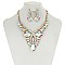 FASHIONABLE METAL STONE NECKLACE SET SLNBQ78