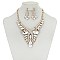 FASHIONABLE METAL STONE NECKLACE SET SLNBQ78
