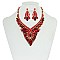 FASHIONABLE METAL STONE NECKLACE SET SLNBQ78