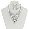 FASHIONABLE METAL STONE NECKLACE SET SLNBQ78