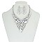 FASHIONABLE METAL STONE NECKLACE SET SLNBQ78