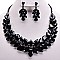 POINTED GEM RHINESTONE BIB NECKLACE SET