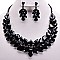 POINTED GEM RHINESTONE BIB NECKLACE SET