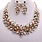 POINTED GEM RHINESTONE BIB NECKLACE SET