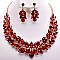 POINTED GEM RHINESTONE BIB NECKLACE SET