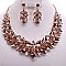 POINTED GEM RHINESTONE BIB NECKLACE SET