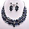 POINTED GEM RHINESTONE BIB NECKLACE SET