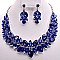 POINTED GEM RHINESTONE BIB NECKLACE SET