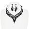 RHINESTONES AND PEARLS NECKLACE SET
