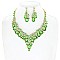 RHINESTONES AND PEARLS NECKLACE SET