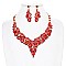 RHINESTONES AND PEARLS NECKLACE SET