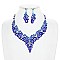 RHINESTONES AND PEARLS NECKLACE SET