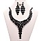 LARGE STONE BIB DROP NECKLACE SET